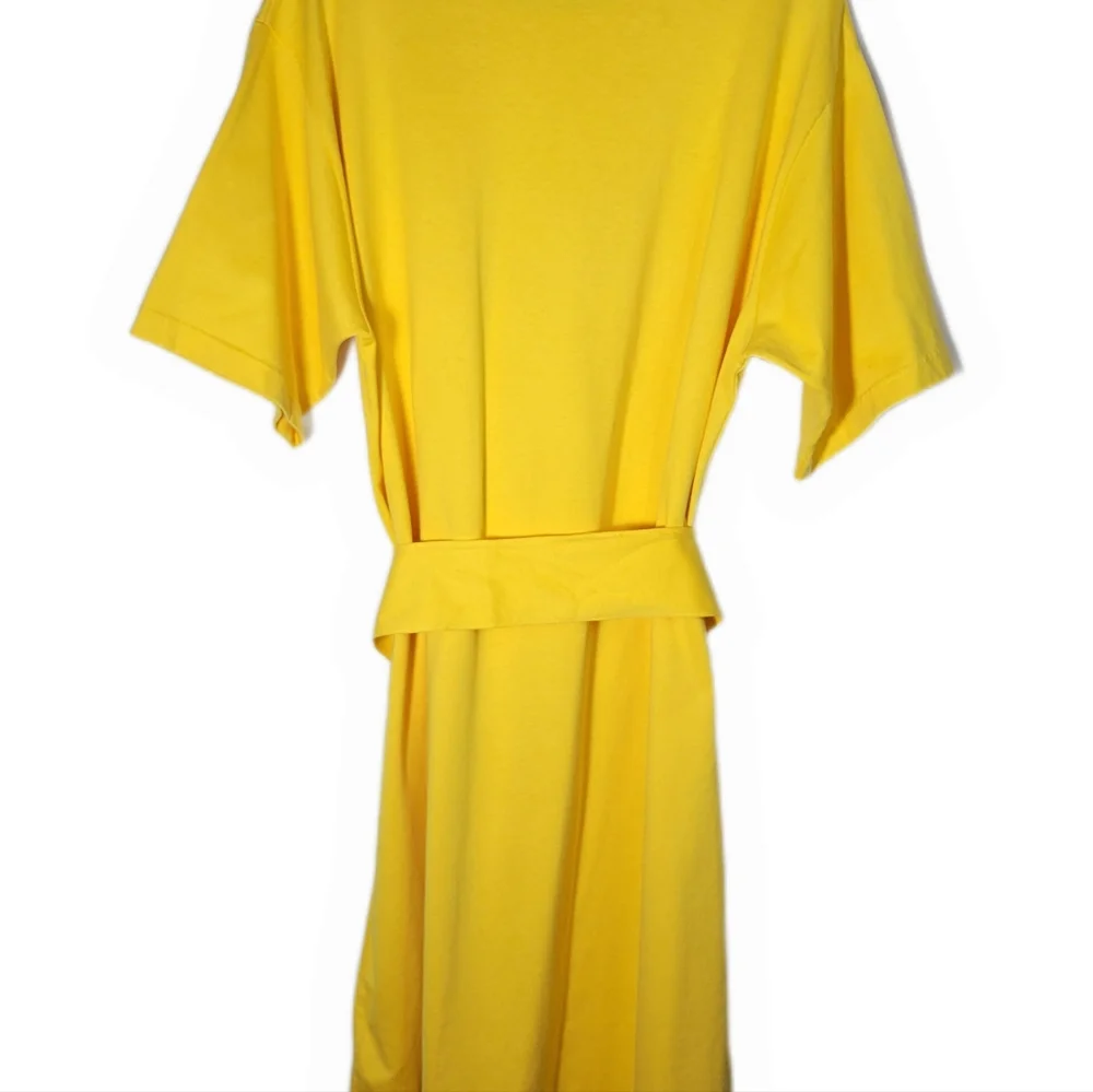Lands End yellow pocket tee dress with sash Size XL - Picture 4 of 7